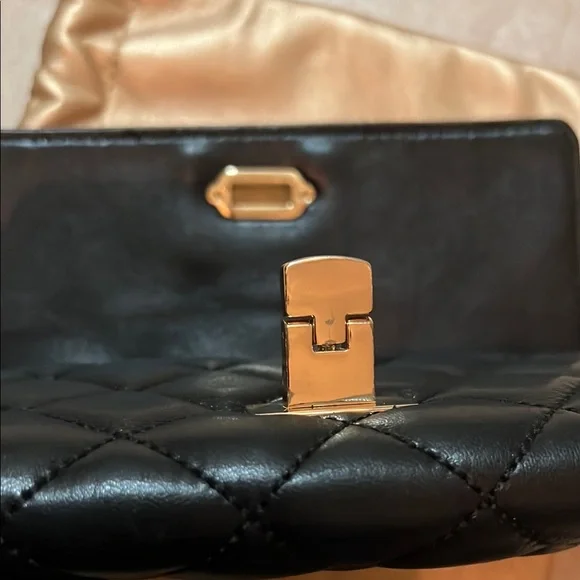 Michael Kors Black Quilted Wallet with Gold Clasp - Picture 11 of 11